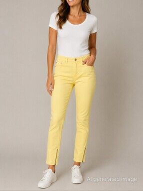 Vintage Tommy Hilfiger Skinny Ankle Jeans in Sunny Yellow